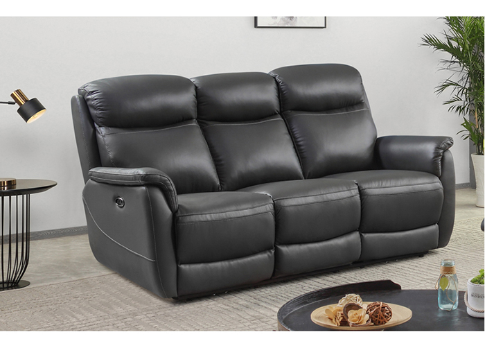 Kent Leather 3 Seater Electric Recliner - Click Image to Close